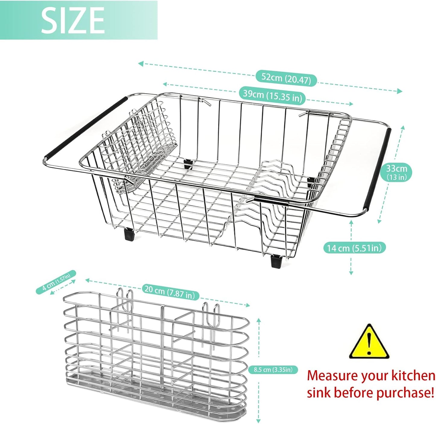 Escurridor platos acero inox con estante ajustable