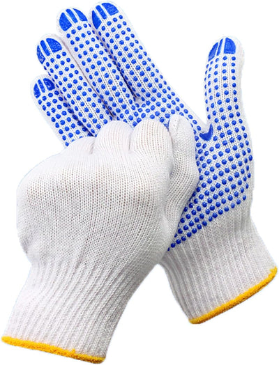 Guantes seguridad antideslizantes poliéster 12 pares