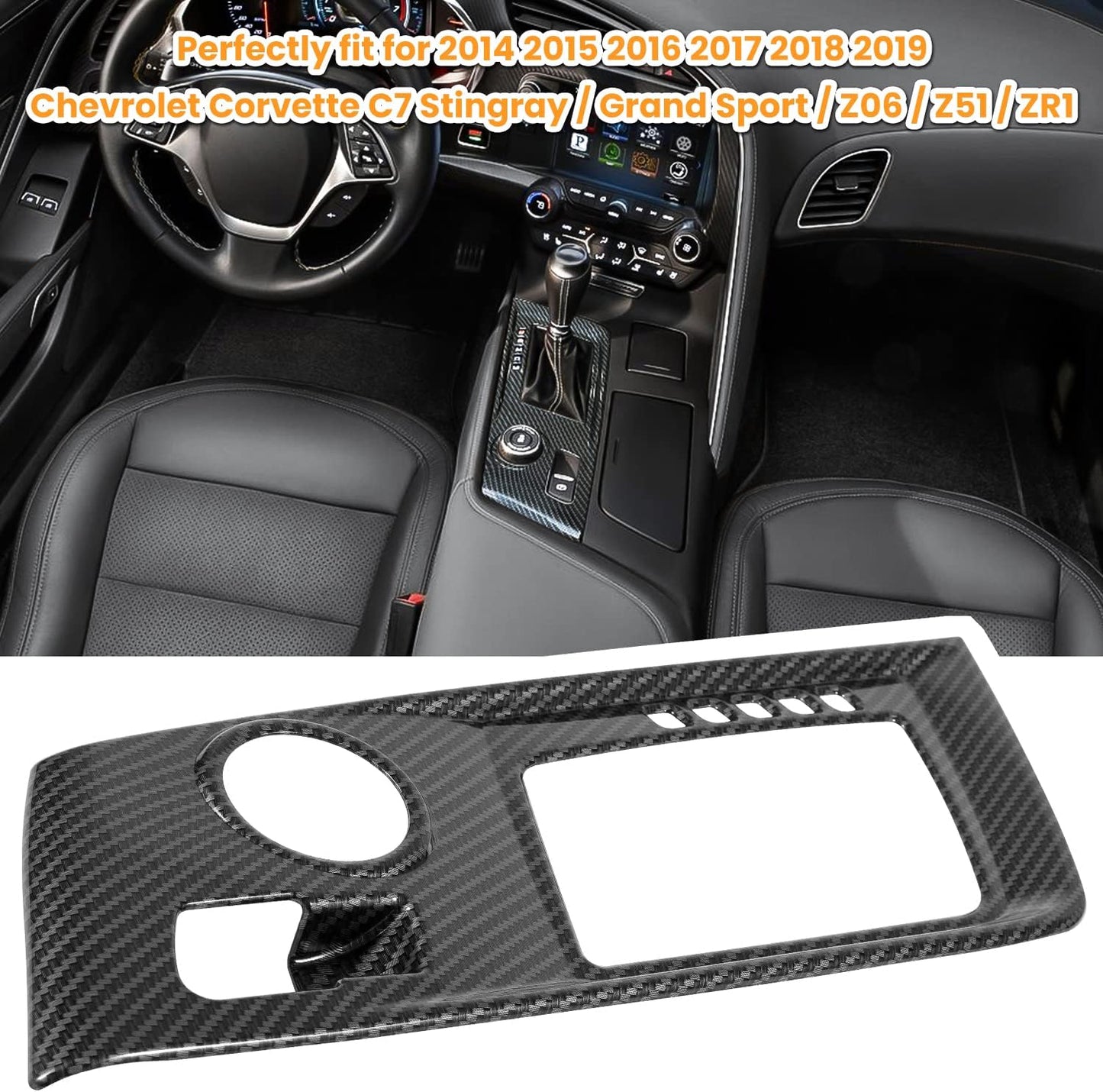 Cubierta panel engranajes fibra carbono Chevrolet Corvette