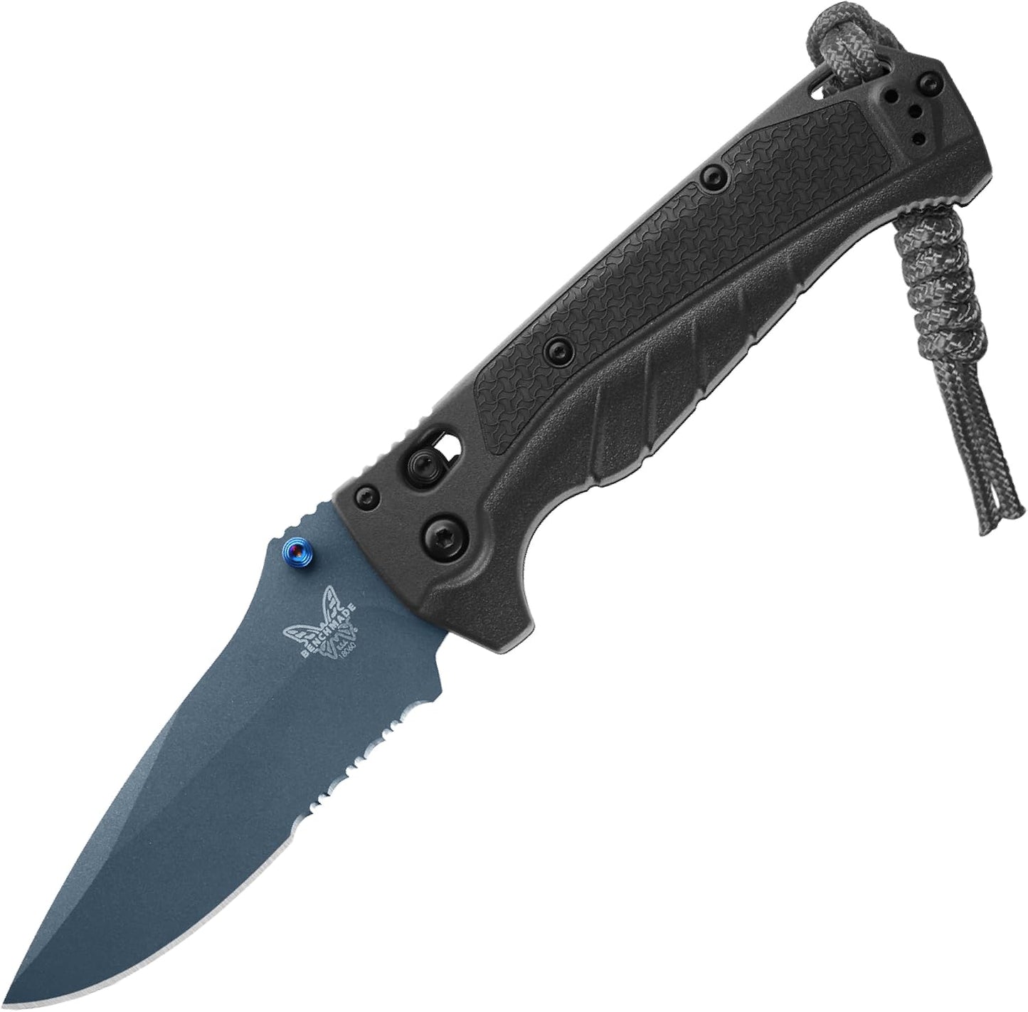 Cuchillo agua pesca hoja serrada mango grivory gris