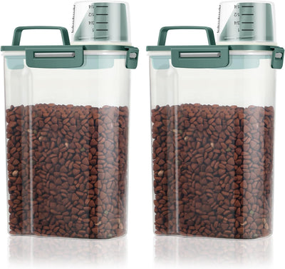 Contenedor comida mascotas con boquilla y taza 2 pzas