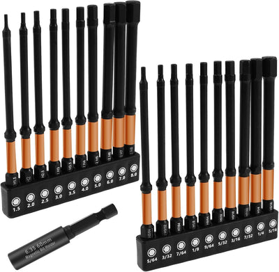 Set 20 Brocas Hex Impacto con Enchufe 4pulg S2 Acero