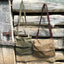 Bolsa hombro lona encerada Bushcraft jardinería 2 tamaños
