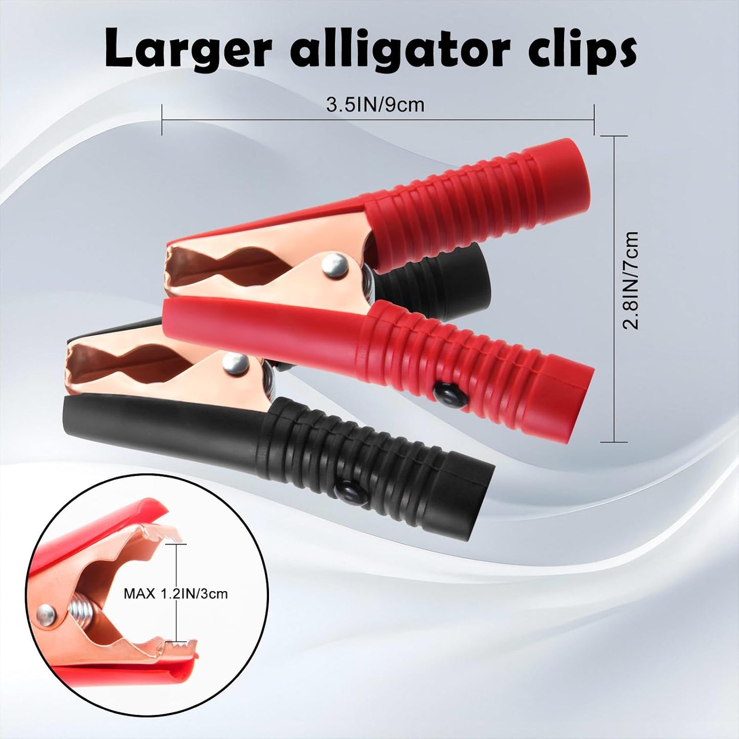 Cable extensión cocodrilo 6.5ft 14AWG a conector SAE 12V
