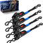 Correa trinquete retráctil 1pulg x9.8ft 700lb negro