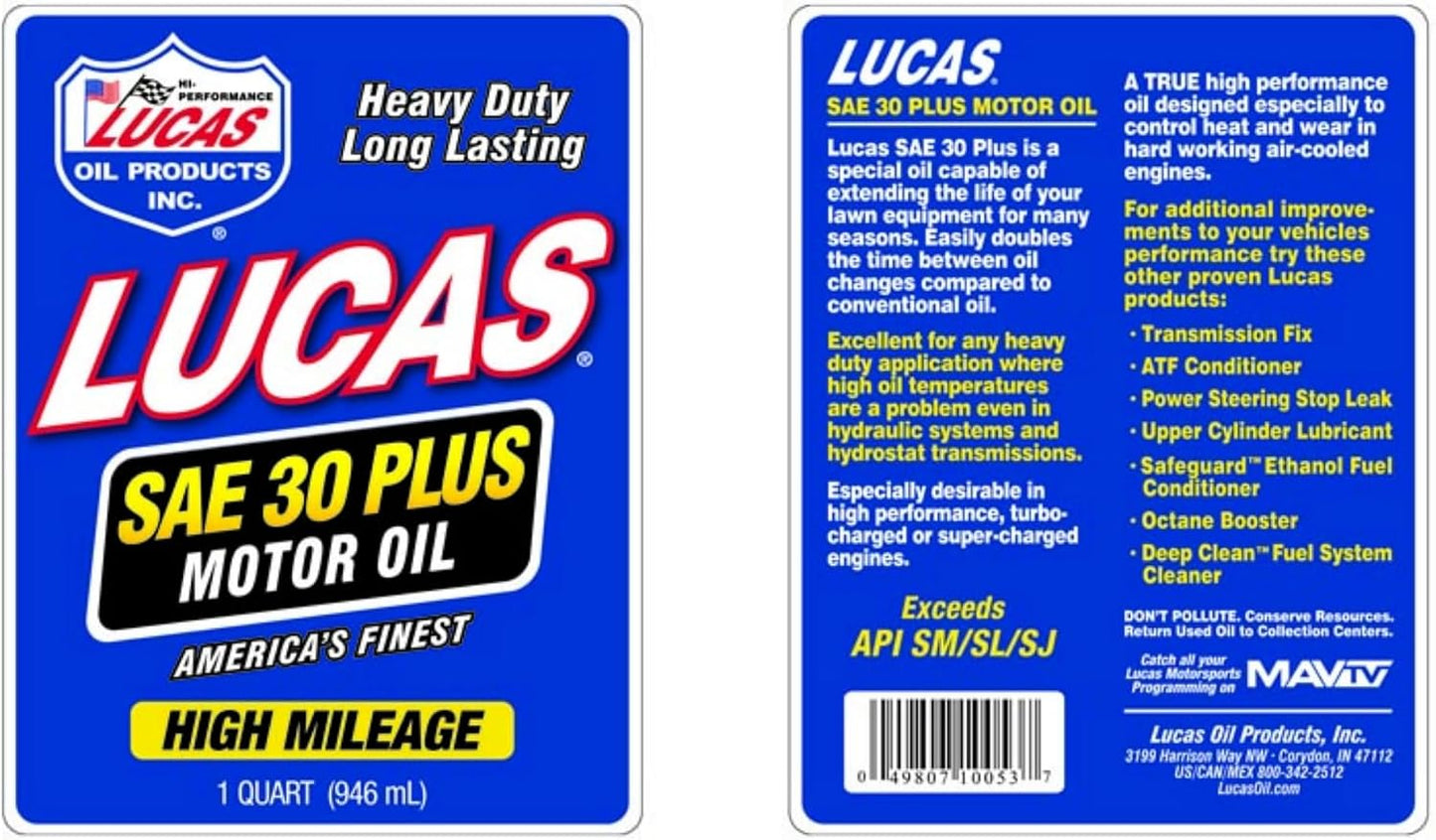 Aceite motor SAE 30 Plus 1qt