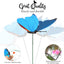 60 Pzas Decoraciones Jardín Mariposas Estacas PVC 11.2pulg
