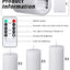 Set 9 Velas LED Sin Llama Blancas con Control Remoto 3"