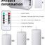 Set 9 Velas LED Sin Llama Blancas con Control Remoto 3"