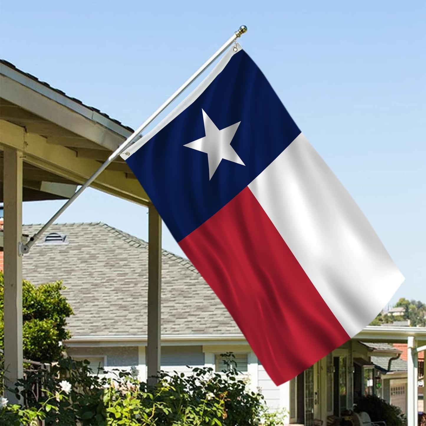 Bandera Texas exterior 5x8pulg poliéster 3 capas