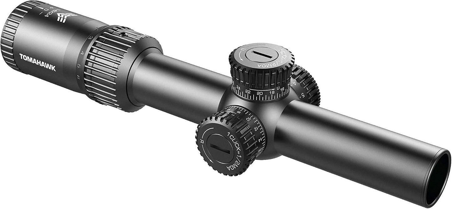 Visor LPVO Tomahawk 1-6x24 MOA para Rifle de Precisión