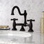 Grifo lavabo bronce aceitado mango cruzado metal