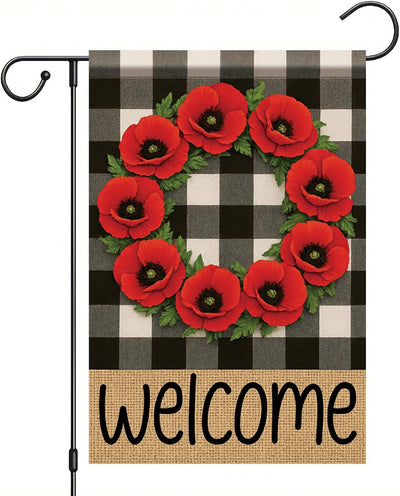 Bandera jardín 12x18pulg flores tropicales doble cara