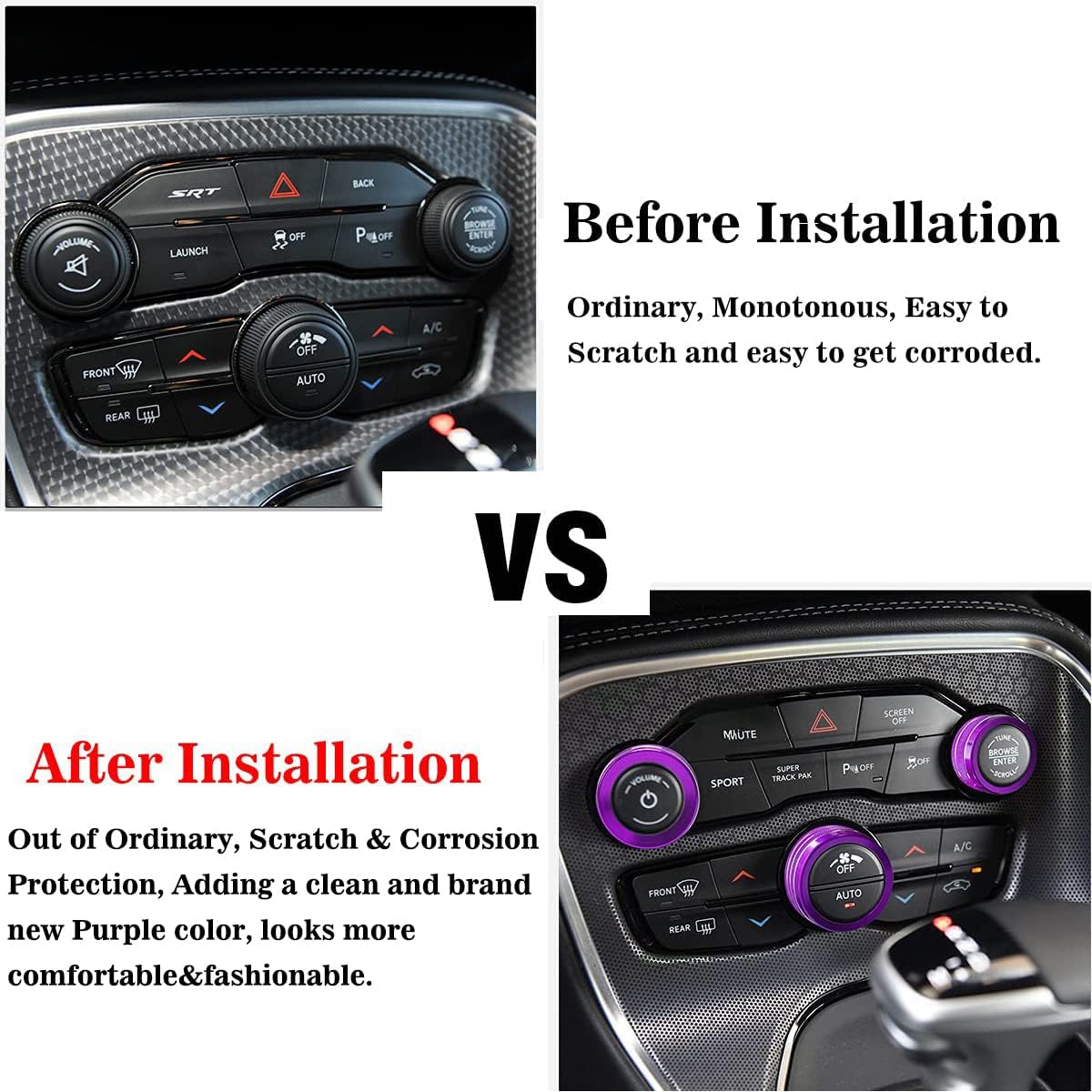 Fundas perilla clima Challenger Charger 300 15-24 morado