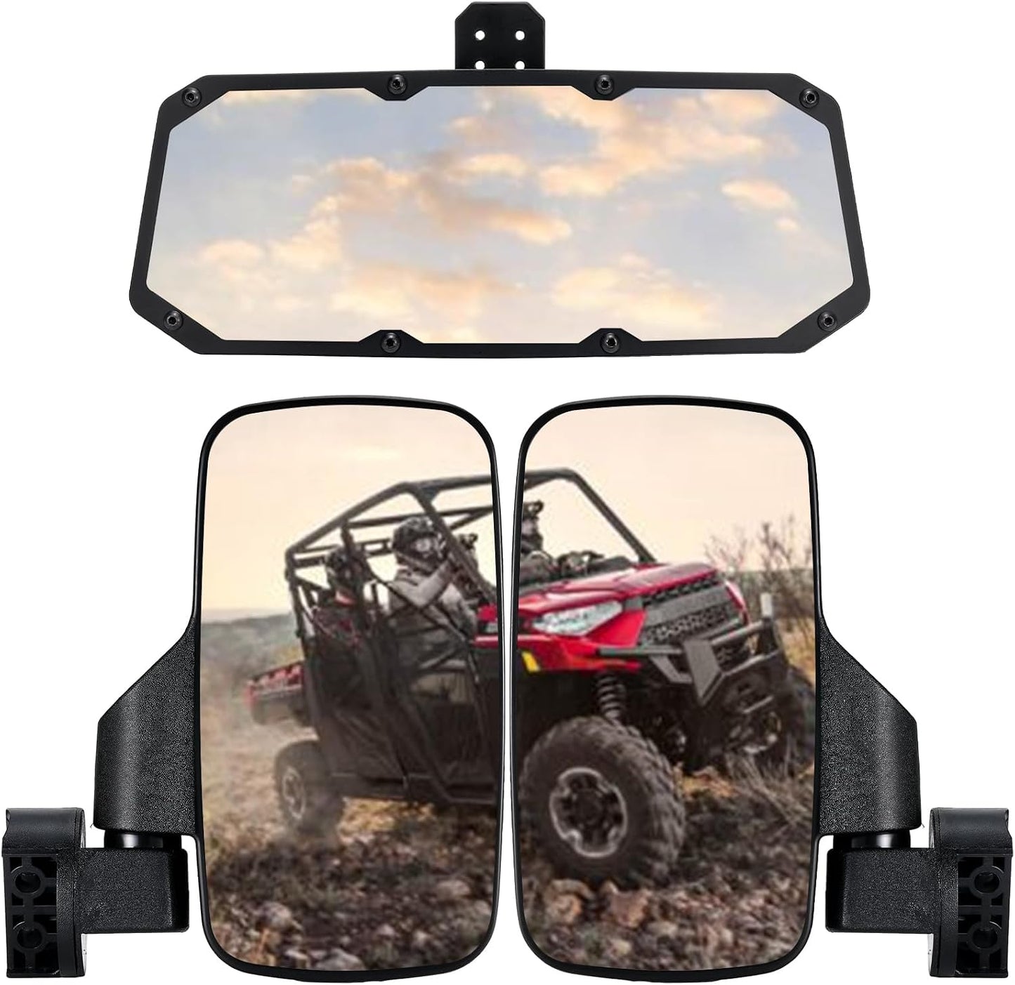 Set espejos UTV comp 2015-25 Polaris RangerXP