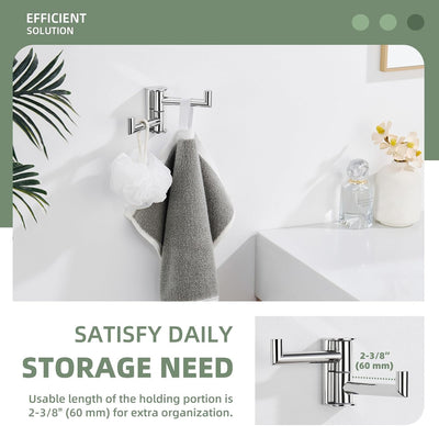 Gancho giratorio doble para bata acero inox 304