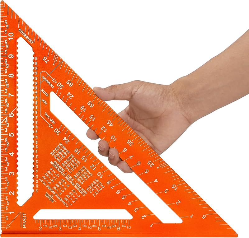 Regla cuadrada 30,5cm aluminio carpintería transportador