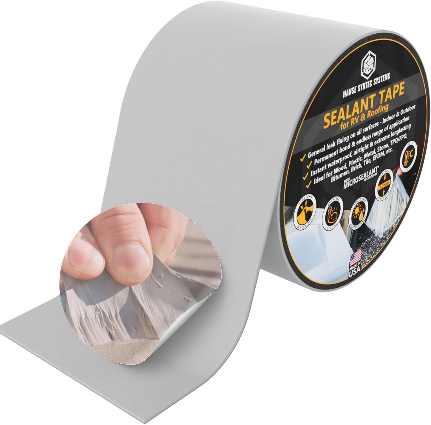 Cinta selladora microsellador impermeable UV gris 2