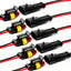 Conector eléctrico impermeable 16 AWG 2 pines para auto camión barco