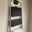 Escalera pared acero 4" colgador carretilla negro mate