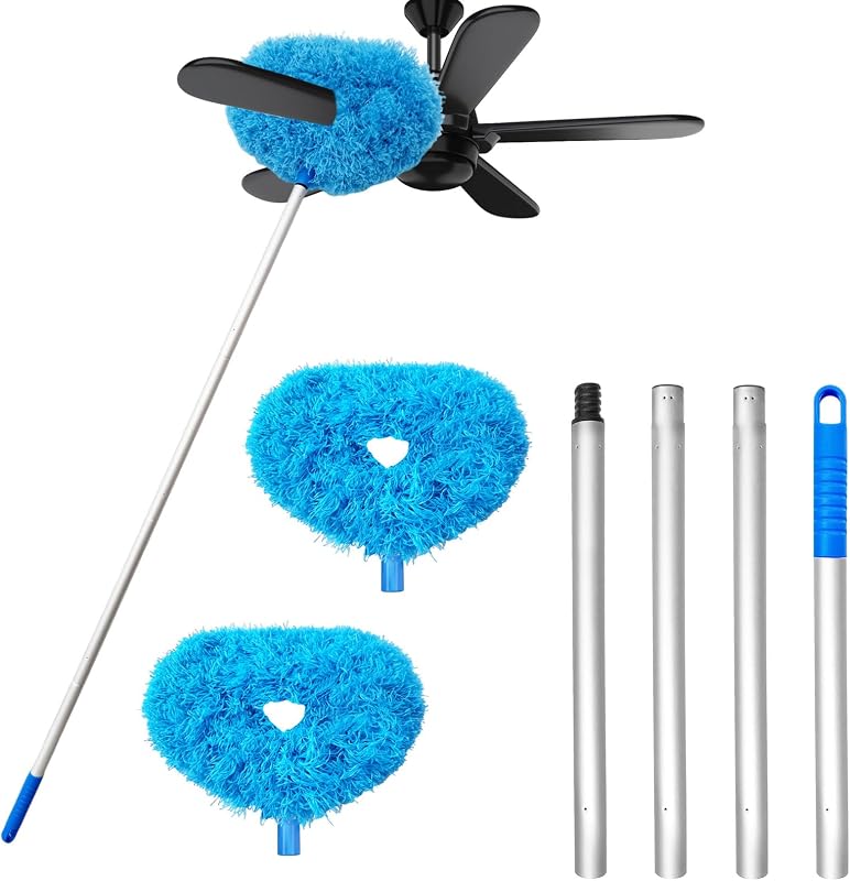 Limpiador ventilador techo microfibra reutiliz. mango 13-48pulg