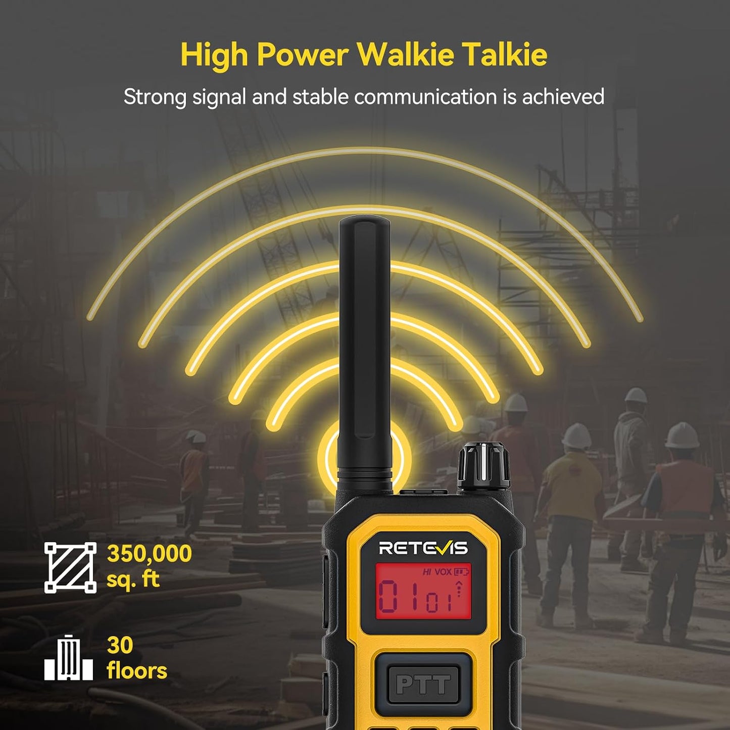Walkie Talkies IP67 GMRS bidireccional 4 Pzas