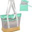 Bolsa playa malla mujer Caqui Grande