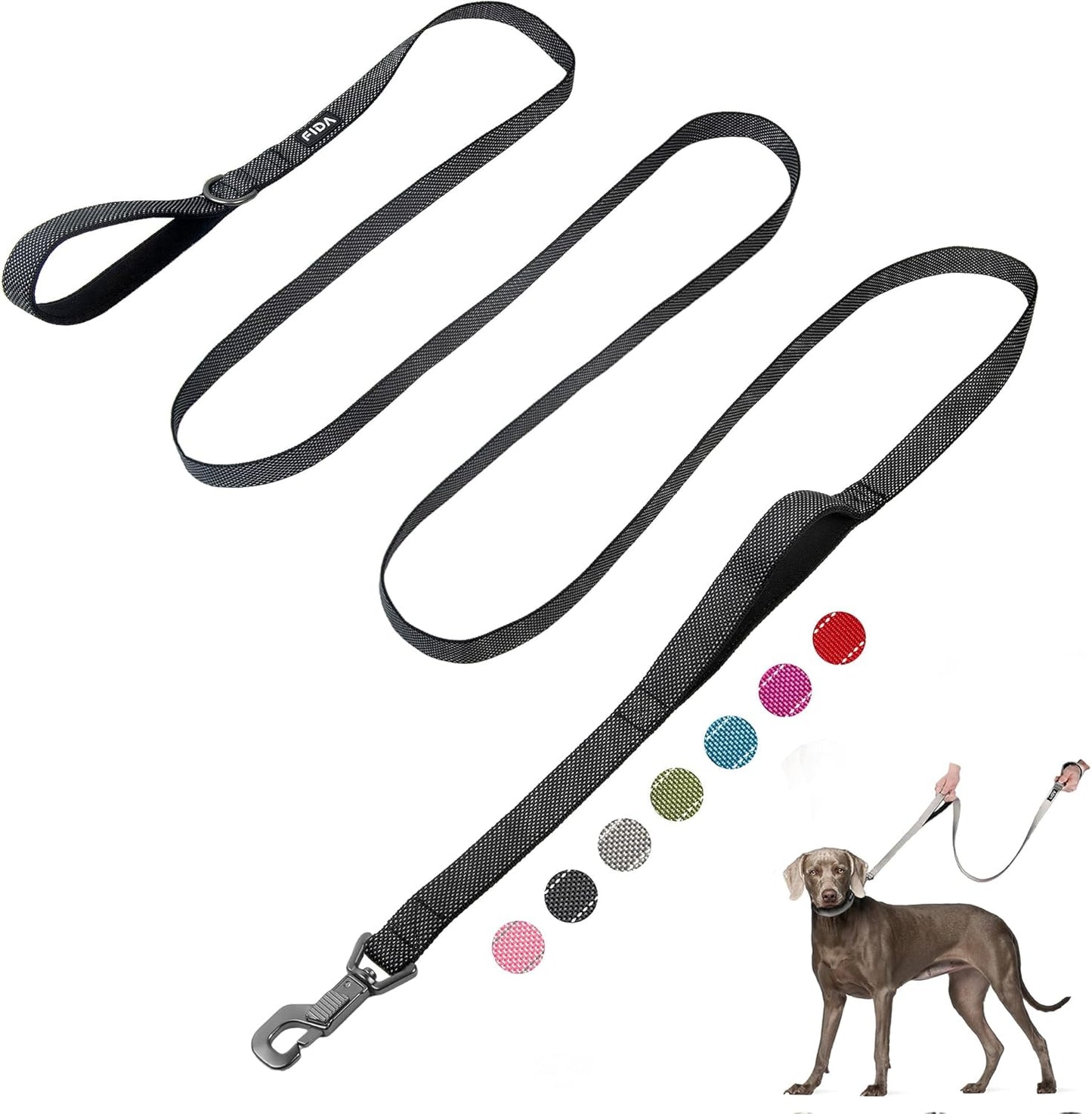 Correa perro 10ft alta resistencia 2 asas acolchadas