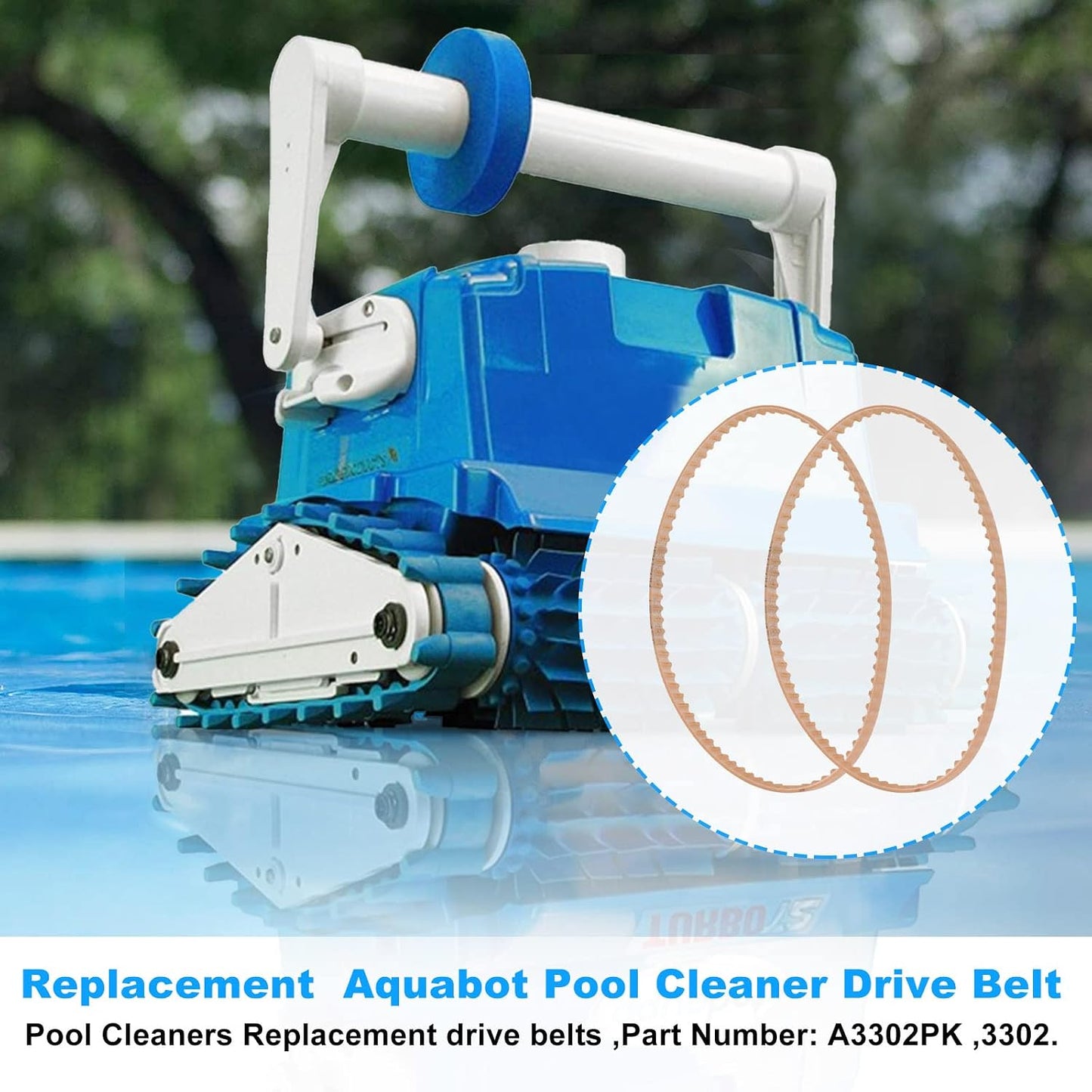 Cinturón robot limpiador piscinas Aquabot A3302PK 4 Pzas