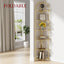 Estante esquinero plegable 6 niveles metal dorado