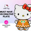 Plato decorativo Hello Kitty cerámica navideño