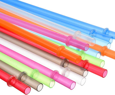 25 Popotes Reutilizables 9pulg Plástico 16-30oz Sin BPA