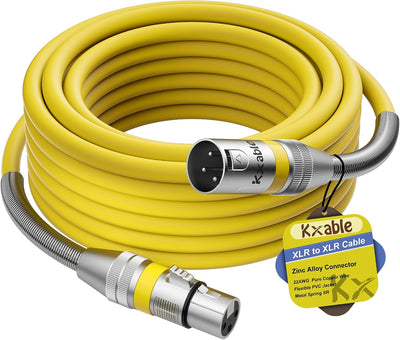 Cable micrófono XLR 25ft 3 pines cobre 22 AWG