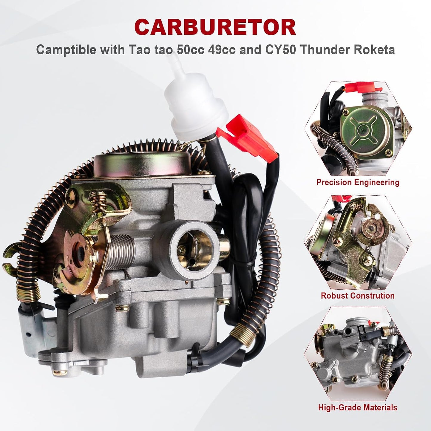 Carburador GY6 50cc para Scooter Tao Tao ATM50 Pony
