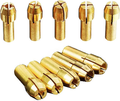 Juego 10 portabrocas latón Dremel 0.020-0.126pulg