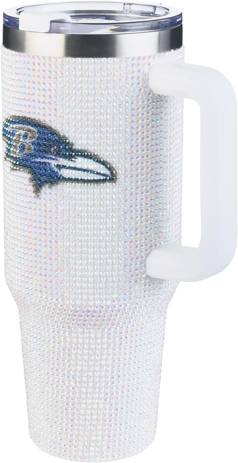Vaso 46oz con licencia oficial Ravens blanco brillo