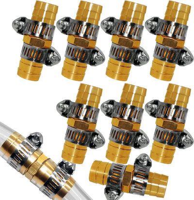 Kit reparación manguera jardín 8 pzas latón 16 abrazaderas