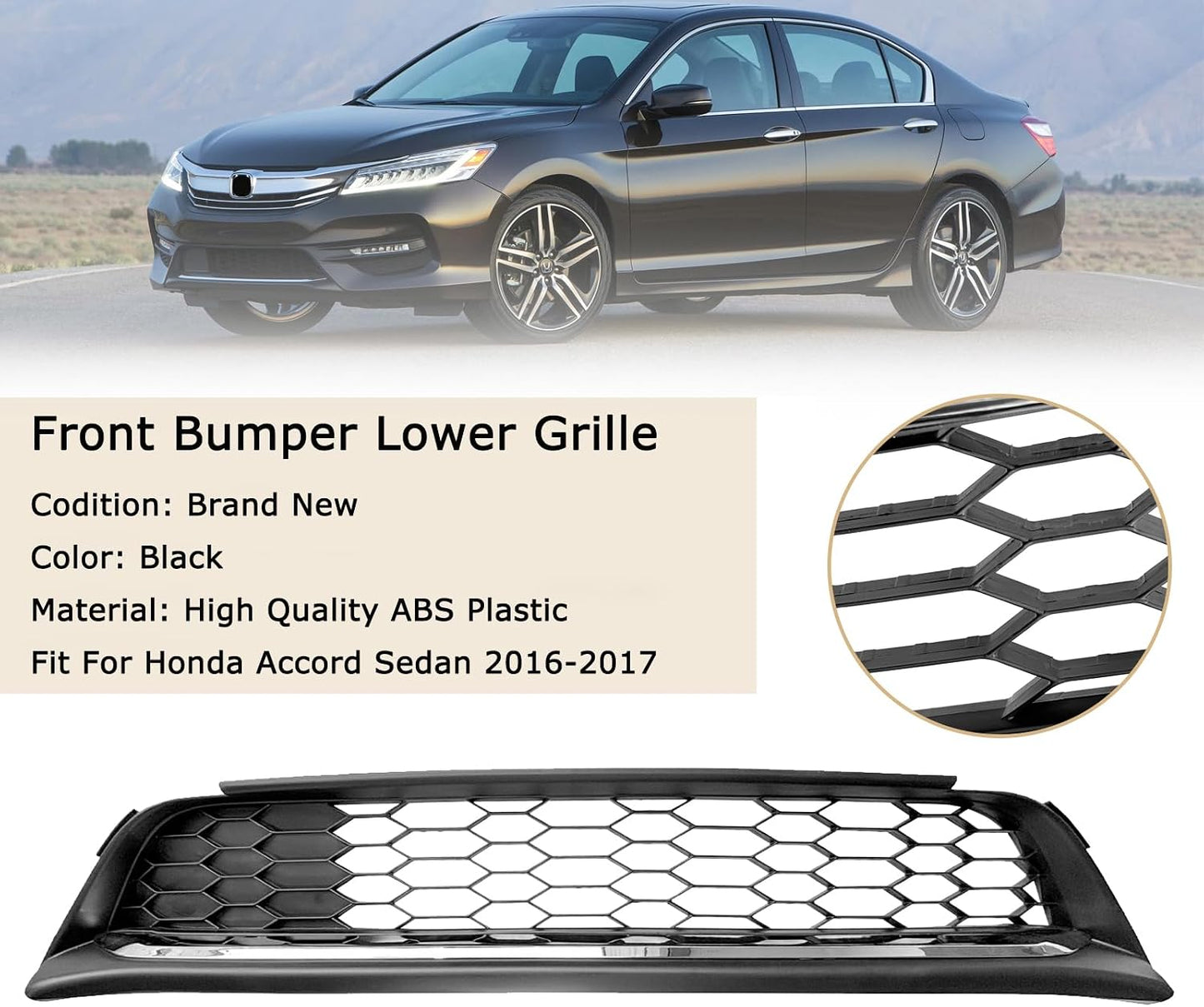 Parachoques delantero Honda Accord 2016-2017 cromado
