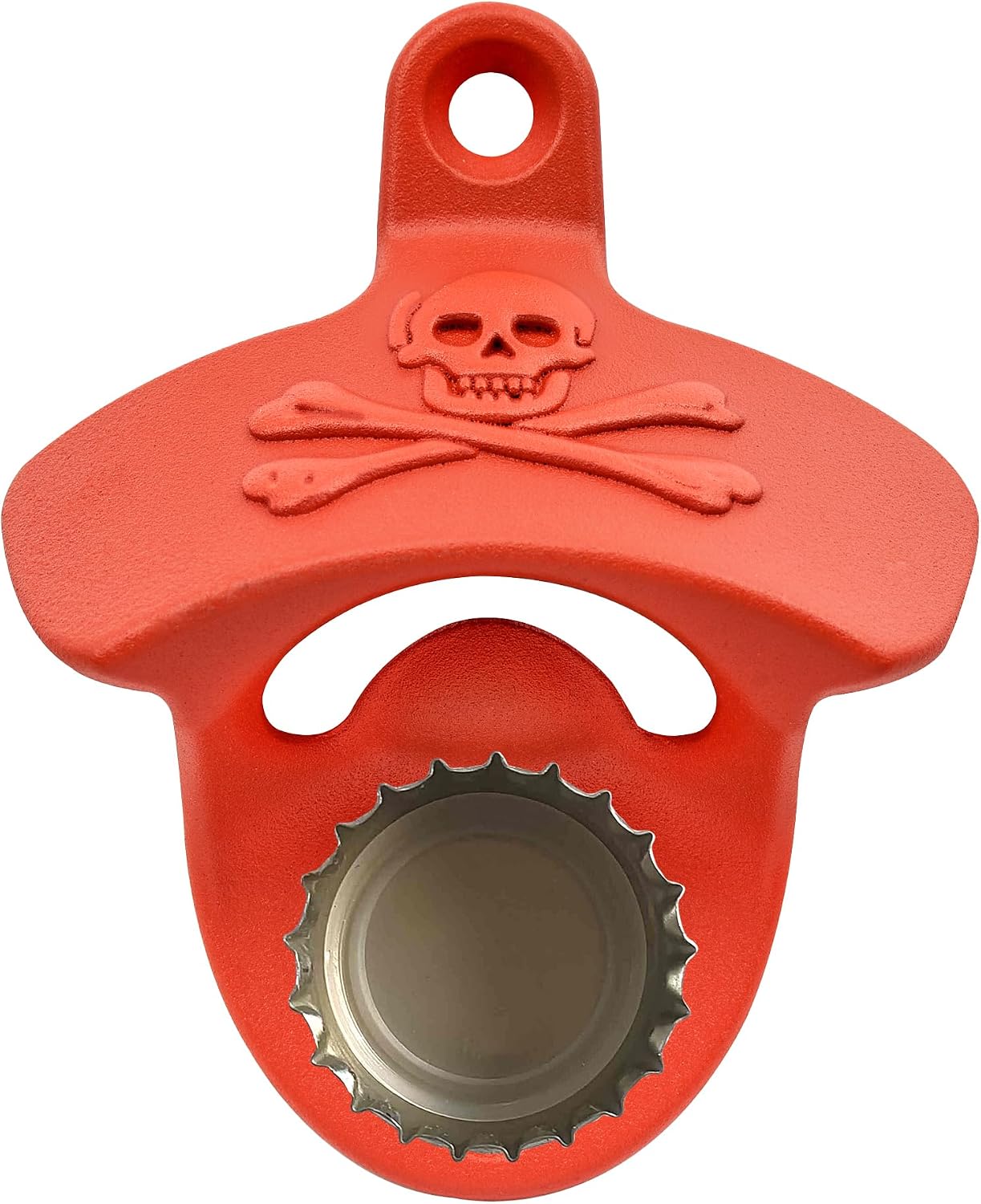Abridor magnético soda rojo hueso cráneo inox para patio
