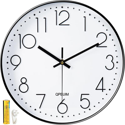 Reloj pared 12pulg sin tictac cuarzo ultra silencioso