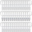 44 Anillos Metálicos para Cortinas con Pinzas 1" Blanco