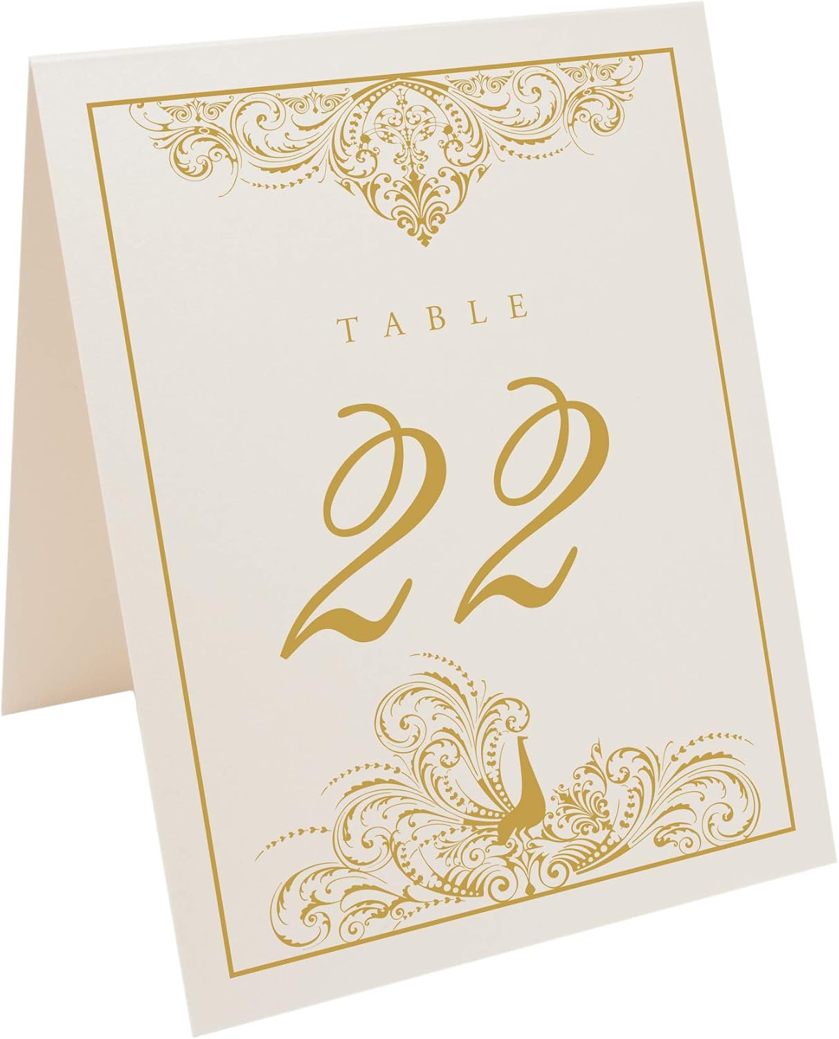 Números mesa boda doble cara champán dorado 1-30