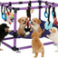 Gimnasio perros con 8 juguetes colgantes hamaca PVC