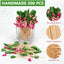 Brochetas bambú 4.7pulg con cactus y flamenco 200uds