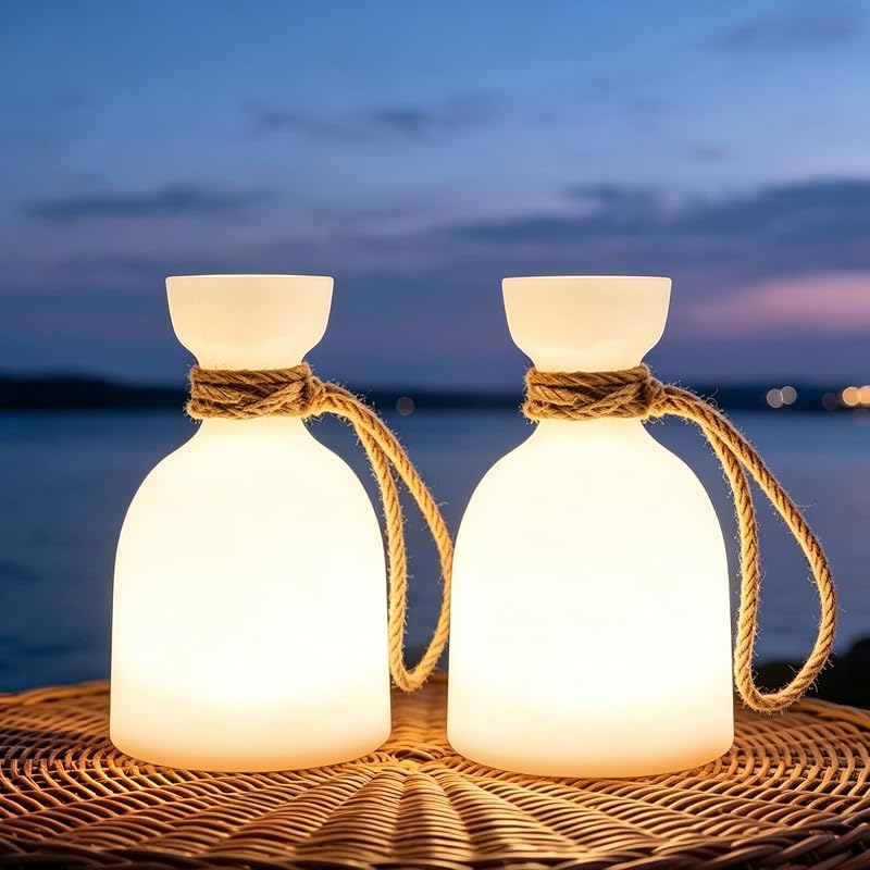 2 Lámparas LED portátiles impermeables con asa