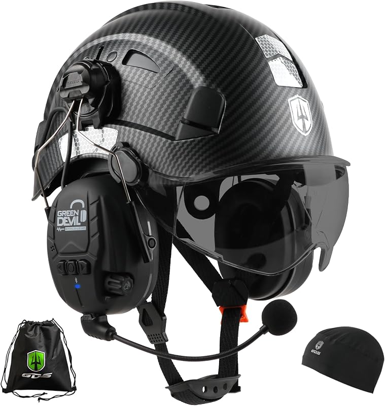 Casco seguridad visera Bluetooth ventilado ANSI Z89.1