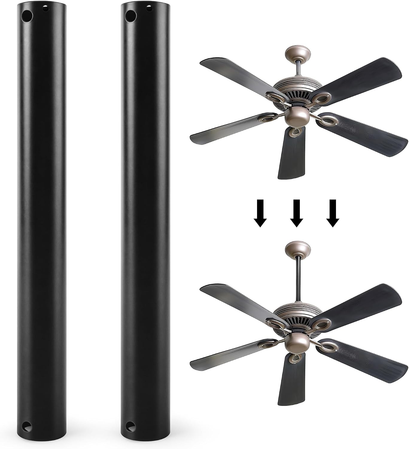 Varilla descendente ventilador techo 12pulg 1pulg diam