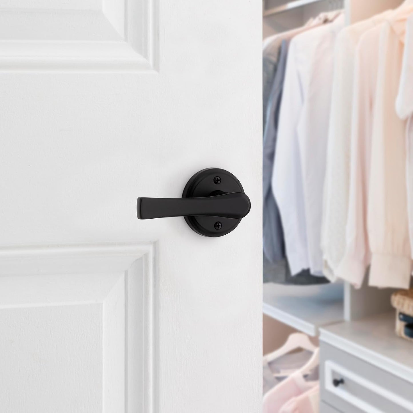 Manija puerta Katella palanca cara interior reversible negro