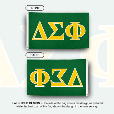 Bandera Delta Sigma Phi 3x5ft Letras Griegas Decorativa