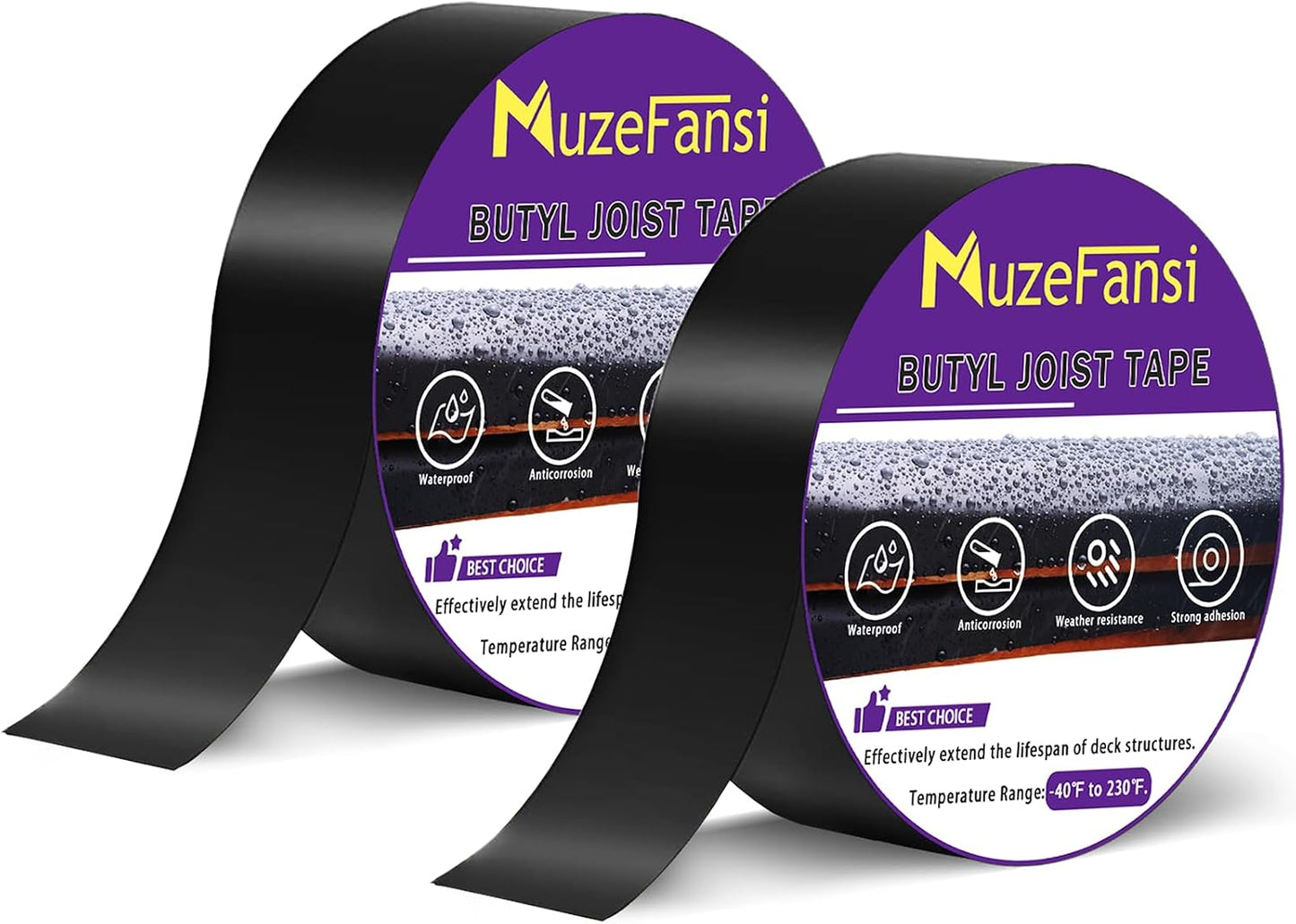 Cinta butilo impermeable 2" x50pies para viguetas 2uds